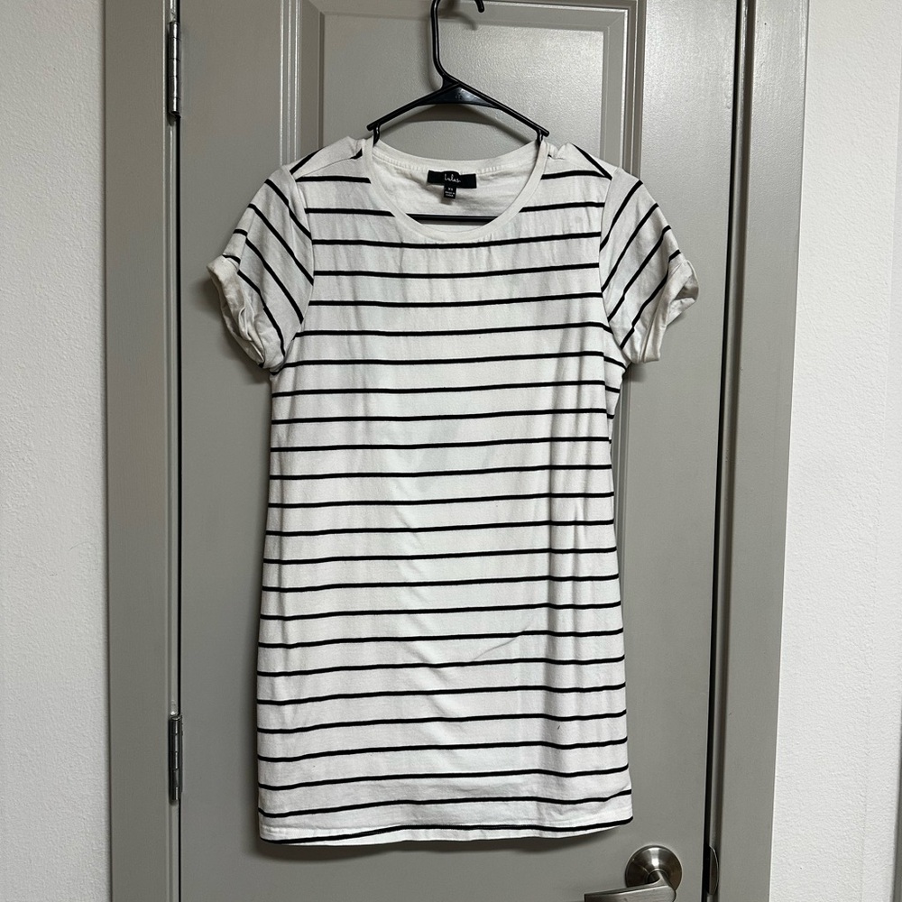 Lulu's Black and White Striped Tee